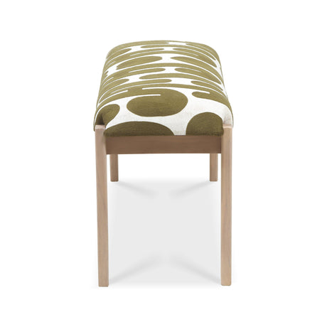 Arielle Olive & White Embroidered Bench by TOV Furniture at Eve Furniture