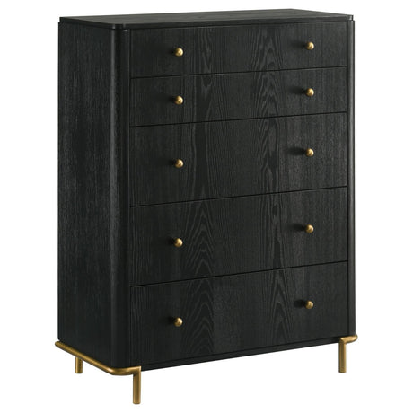 Arini 5-drawer Bedroom Chest Black by Coaster at Eve Furniture