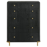 Arini 5-drawer Bedroom Chest Black by Coaster at Eve Furniture