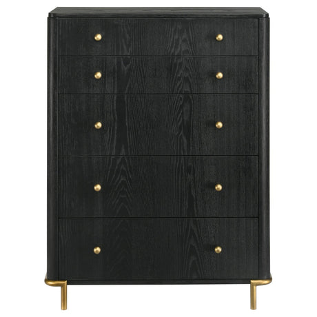 Arini 5-drawer Bedroom Chest Black by Coaster at Eve Furniture