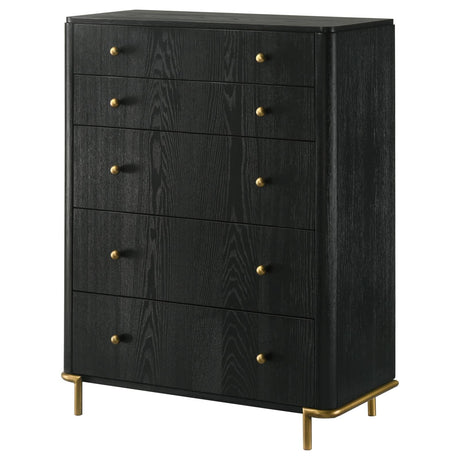 Arini 5-drawer Bedroom Chest Black by Coaster at Eve Furniture