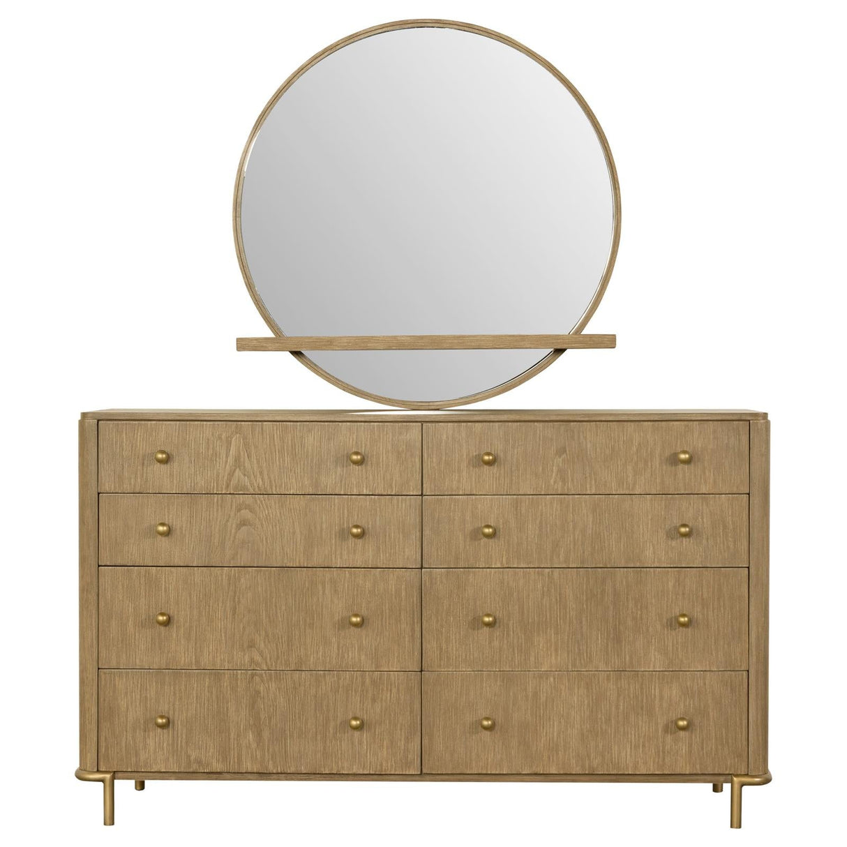 Arini 8-drawer Dresser with Mirror Sand Wash