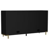 Arini Black 2-Drawer Cane Door Dining Sideboard Server by Coaster at Eve Furniture