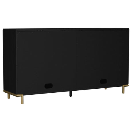 Arini Black 2-Drawer Cane Door Dining Sideboard Server by Coaster at Eve Furniture