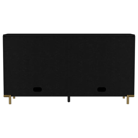 Arini Black 2-Drawer Cane Door Dining Sideboard Server by Coaster at Eve Furniture