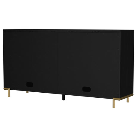 Arini Black 2-Drawer Cane Door Dining Sideboard Server by Coaster at Eve Furniture