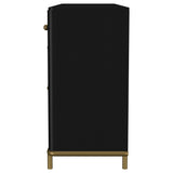 Arini Black 2-Drawer Cane Door Dining Sideboard Server by Coaster at Eve Furniture