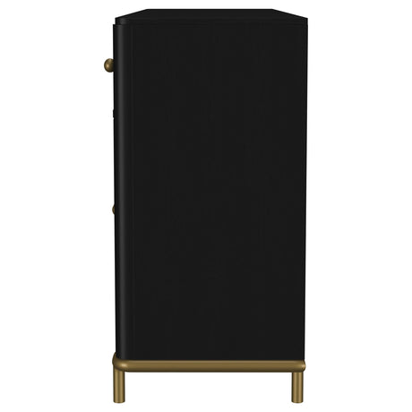 Arini Black 2-Drawer Cane Door Dining Sideboard Server by Coaster at Eve Furniture