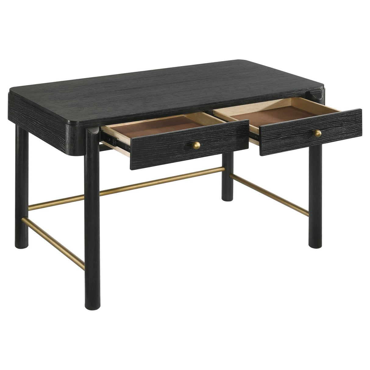 Arini Black 2-drawer Vanity Desk Makeup Table Black by Coaster at Eve Furniture