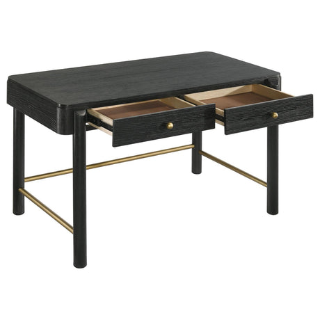 Arini Black 2-drawer Vanity Desk Makeup Table Black by Coaster at Eve Furniture
