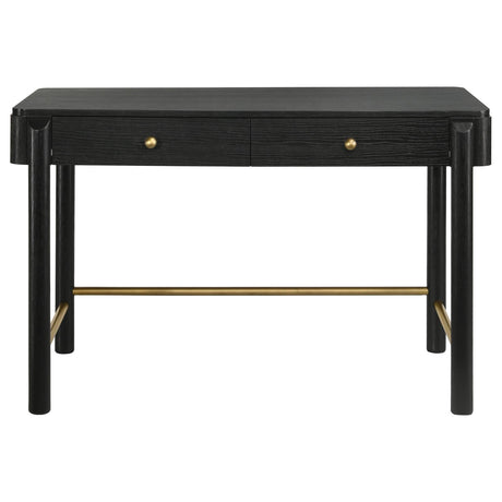 Arini Black 2-drawer Vanity Desk Makeup Table Black by Coaster at Eve Furniture