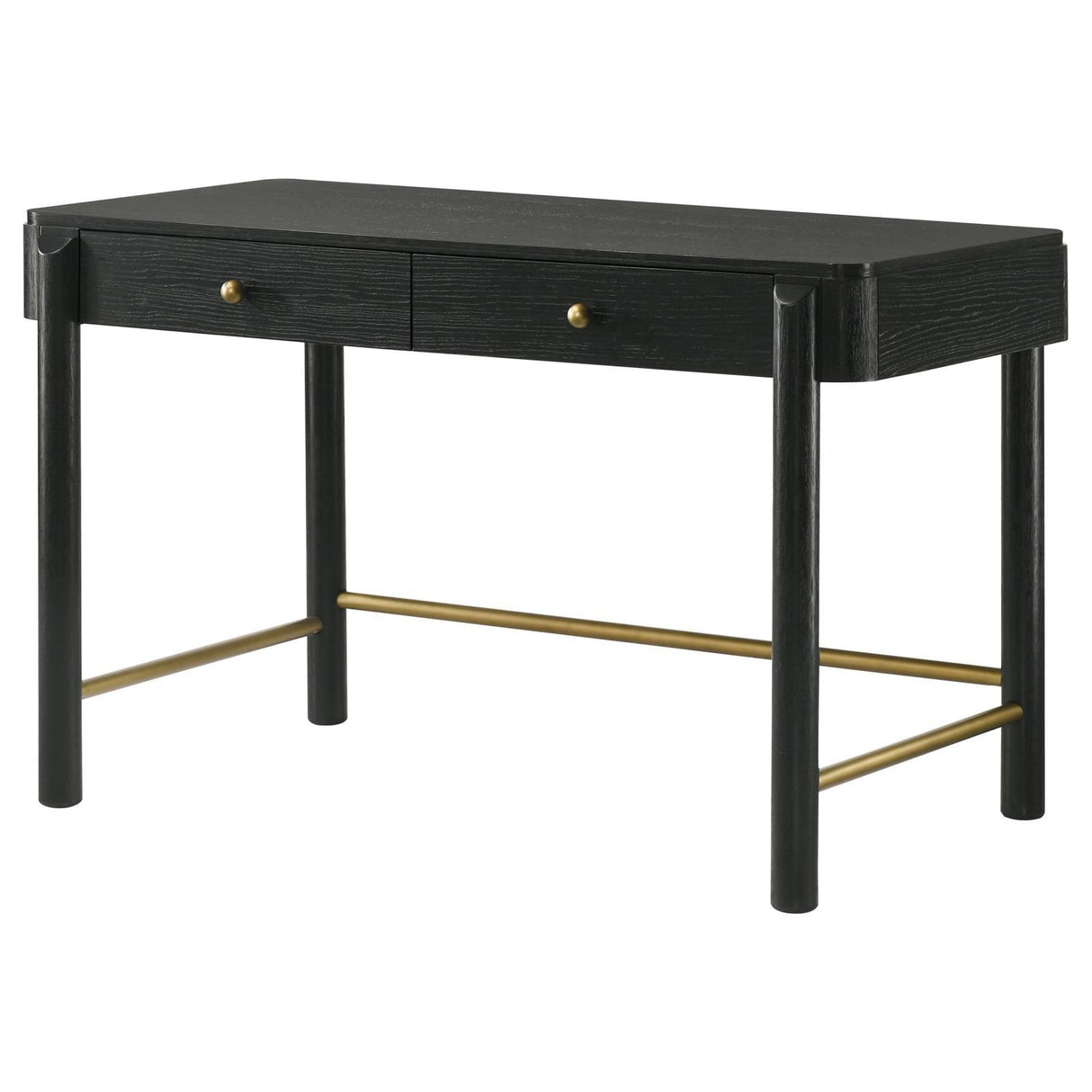 Arini Black 2-drawer Vanity Desk Makeup Table Black by Coaster at Eve Furniture