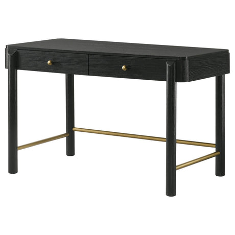 Arini Black 2-drawer Vanity Desk Makeup Table Black by Coaster at Eve Furniture