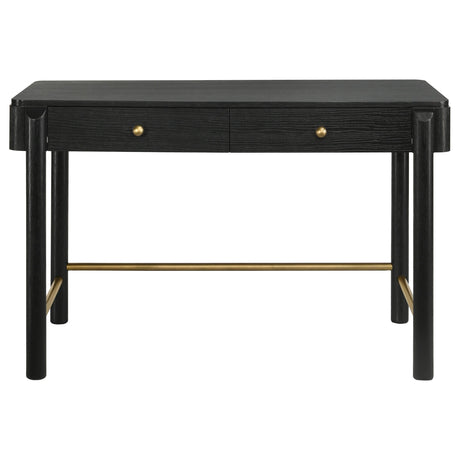 Arini Black 2-piece Makeup Vanity Table and Mirror Set by Coaster at Eve Furniture