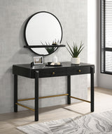 Arini Black 2-piece Makeup Vanity Table and Mirror Set by Coaster at Eve Furniture