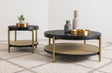 Arini Black 2-Piece Round Coffee and End Table Set by Coaster at Eve Furniture