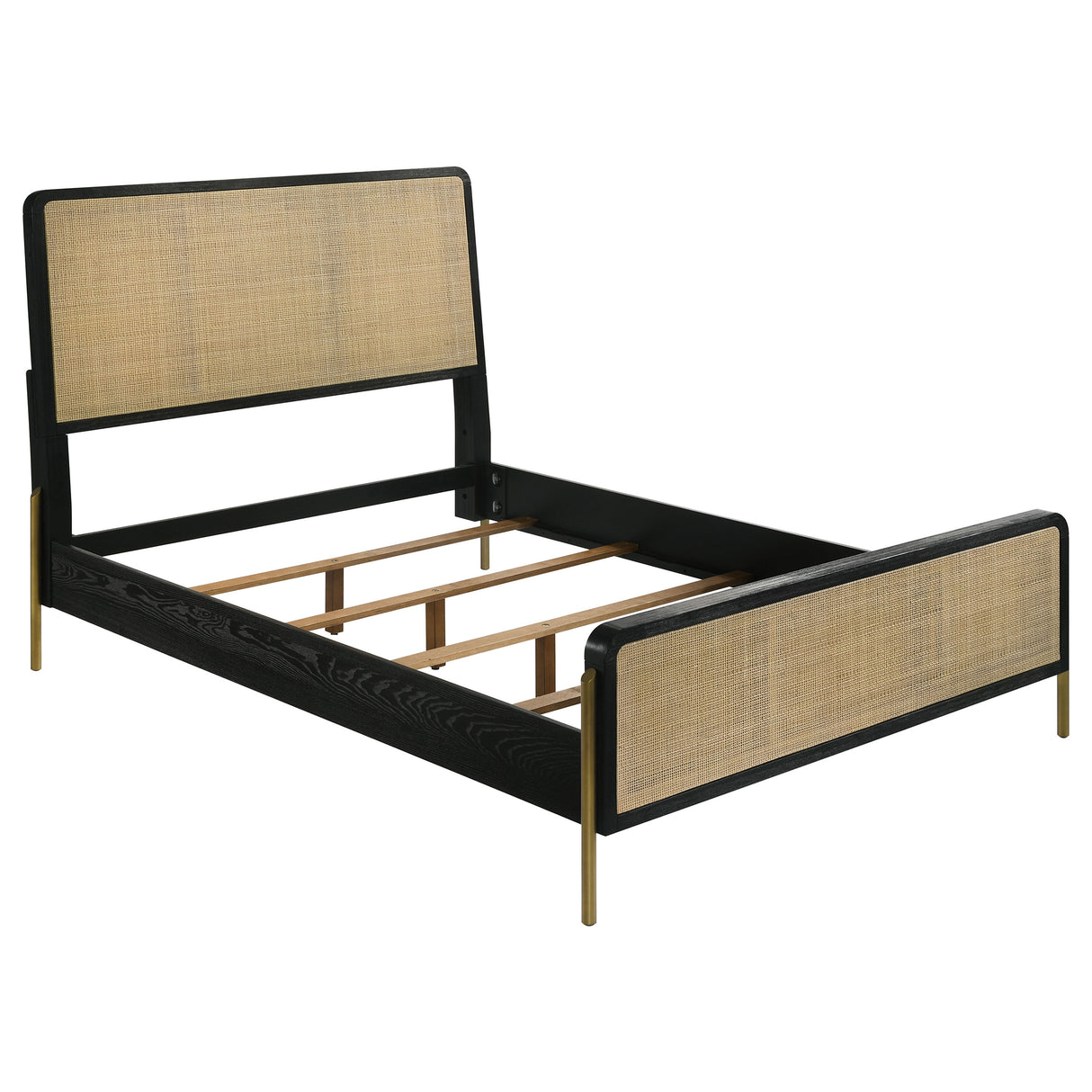 Arini Black and Natural 4-Piece California King Bedroom Set by Coaster at Eve Furniture