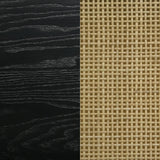 Arini Black and Natural Eastern King Bed with Woven Rattan Headboard by Coaster at Eve Furniture