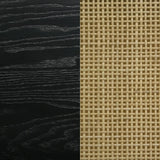 Arini Black and Natural Queen Bed with Woven Rattan Headboard by Coaster at Eve Furniture