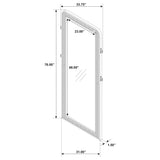 Arini Black Cane Weave Full Length Standing Floor Mirror by Coaster at Eve Furniture