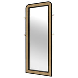 Arini Black Cane Weave Full Length Standing Floor Mirror by Coaster at Eve Furniture