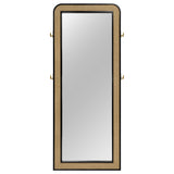 Arini Black Cane Weave Full Length Standing Floor Mirror by Coaster at Eve Furniture