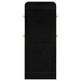 Arini Black Cane Weave Full Length Standing Floor Mirror by Coaster at Eve Furniture