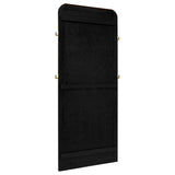Arini Black Cane Weave Full Length Standing Floor Mirror by Coaster at Eve Furniture