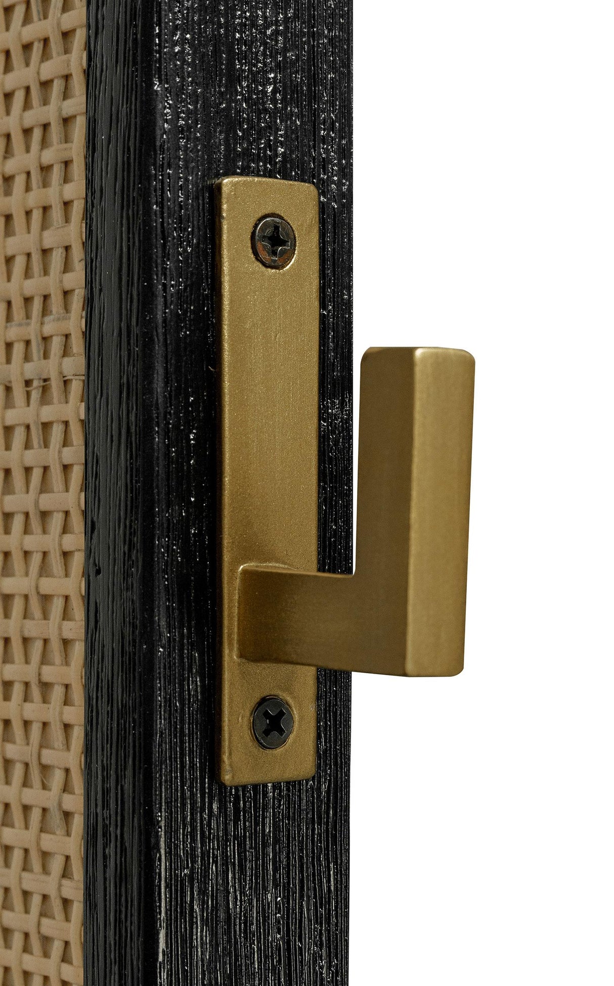 Arini Black Cane Weave Full Length Standing Floor Mirror by Coaster at Eve Furniture