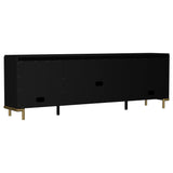 Arini Black Rattan Cane 2-Door TV Stand Media Console by Coaster at Eve Furniture