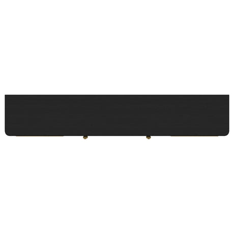 Arini Black Rattan Cane 2-Door TV Stand Media Console by Coaster at Eve Furniture