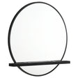 Arini Black Round Dresser Mirror with Shelf by Coaster at Eve Furniture