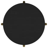 Arini Black Round End Side Table With Storage Shelf by Coaster at Eve Furniture
