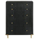 Arini Black/Grey 5-Piece Eastern King Bedroom Set by Coaster at Eve Furniture