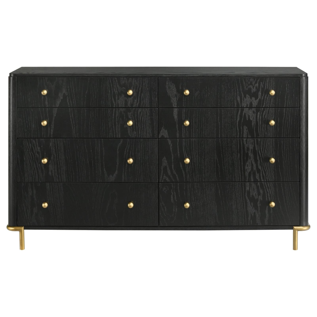 Arini Black/Natural 4-Piece Eastern King Bedroom Set by Coaster at Eve Furniture