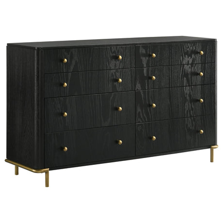 Arini Black/Natural 5-Piece Eastern King Bedroom Set by Coaster at Eve Furniture