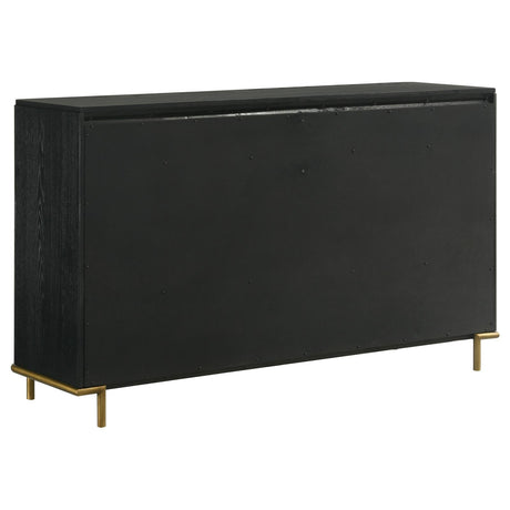 Arini Black/Natural 5-Piece Eastern King Bedroom Set by Coaster at Eve Furniture