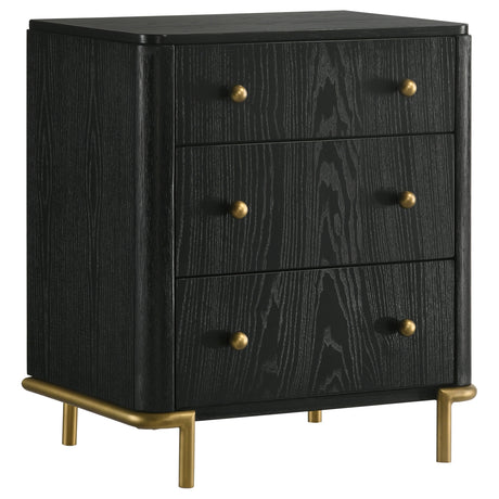 Arini Cream and Black 4-Piece Eastern King Bedroom Set by Coaster at Eve Furniture