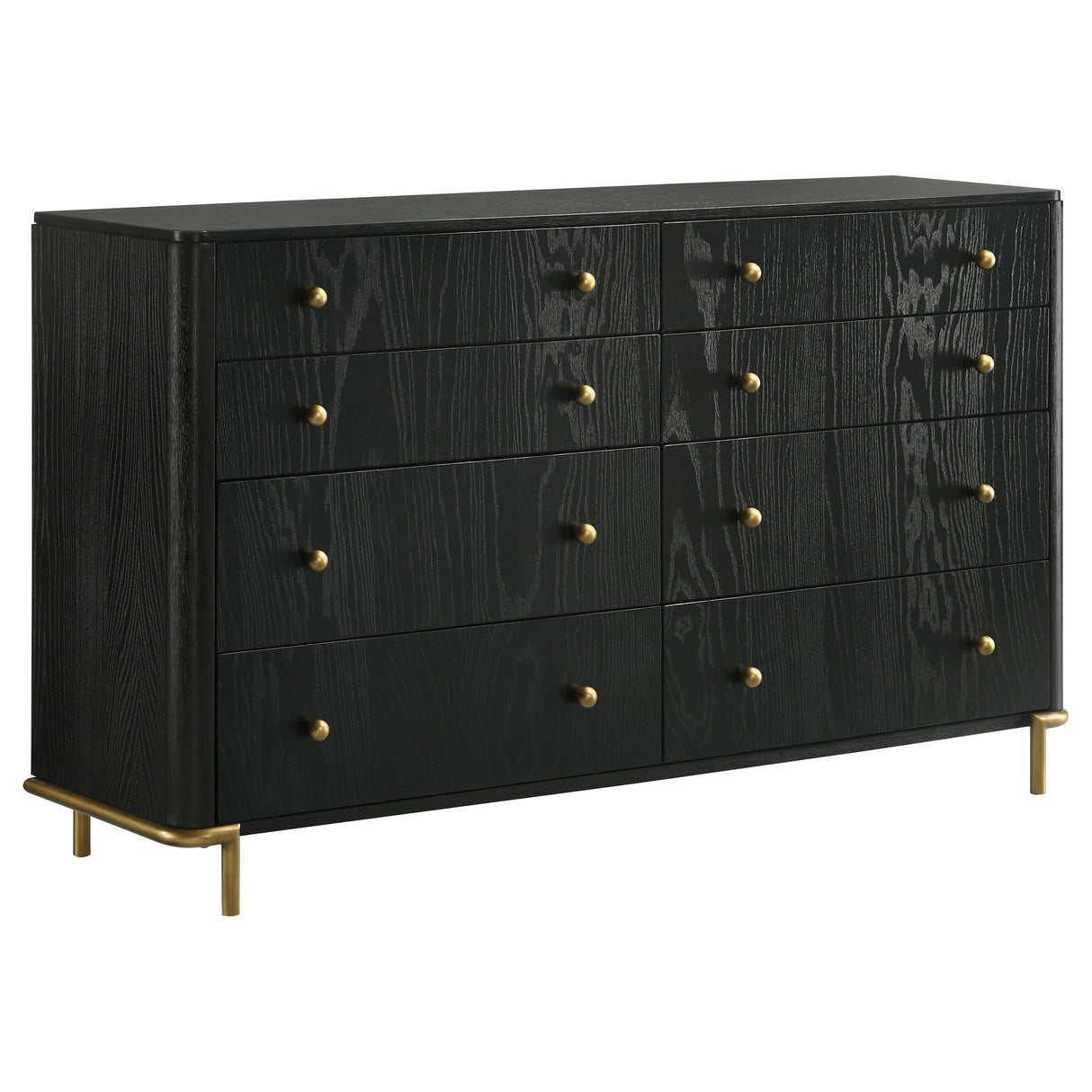 Arini Cream and Black 4-Piece Eastern King Bedroom Set by Coaster at Eve Furniture
