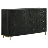 Arini Cream and Black 4-Piece Eastern King Bedroom Set by Coaster at Eve Furniture