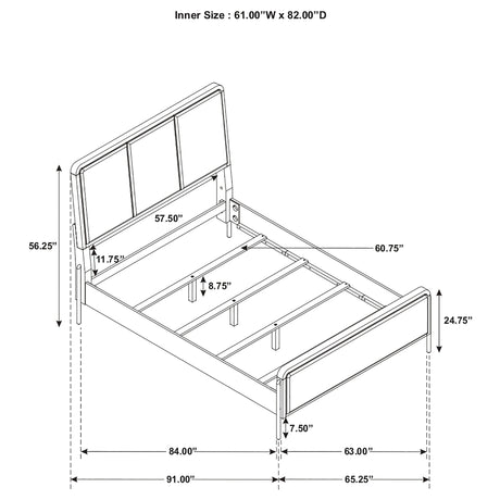 Arini Cream and Black 4-Piece Queen Bedroom Set by Coaster at Eve Furniture