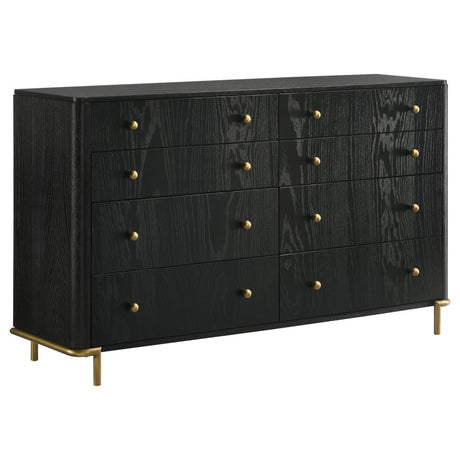 Arini Cream and Black 5-iece Eastern King Bedroom Set by Coaster at Eve Furniture