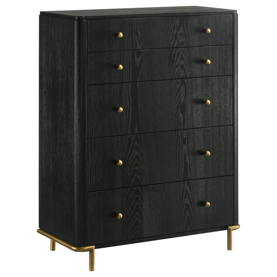 Arini Cream and Black 5-piece Queen Bedroom Set by Coaster at Eve Furniture