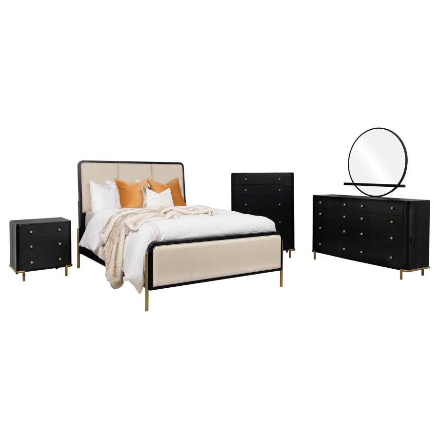 Arini Cream and Black 5-piece Queen Bedroom Set by Coaster at Eve Furniture