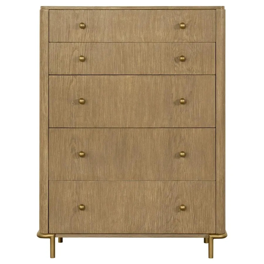 Arini Cream and Sand Wash 5-piece Queen Bedroom Set by Coaster at Eve Furniture