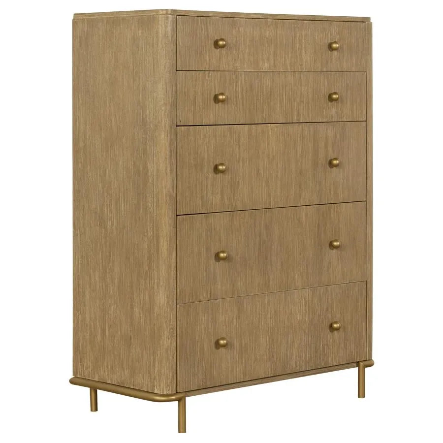 Arini Cream and Sand Wash 5-piece Queen Bedroom Set by Coaster at Eve Furniture