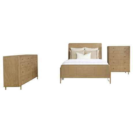 Arini Sand Cane Wash And Natural 3-Piece Queen Bedroom Set by Coaster at Eve Furniture