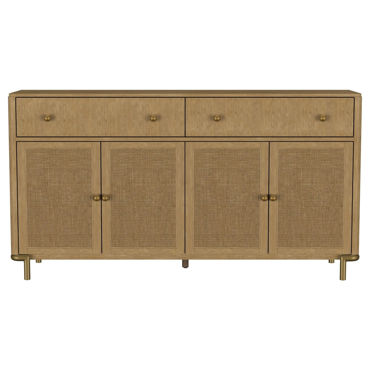Arini Sand Wash 2-Drawer Cane Door Dining Sideboard Server by Coaster at Eve Furniture