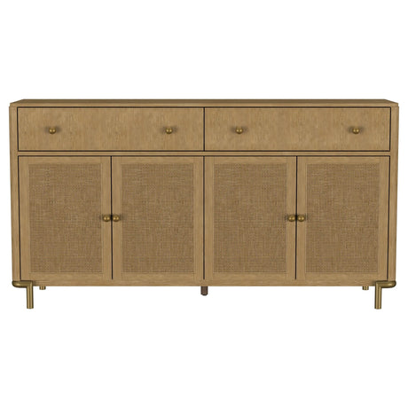 Arini Sand Wash 2-Drawer Cane Door Dining Sideboard Server by Coaster at Eve Furniture