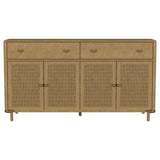 Arini Sand Wash 2-Drawer Cane Door Dining Sideboard Server by Coaster at Eve Furniture